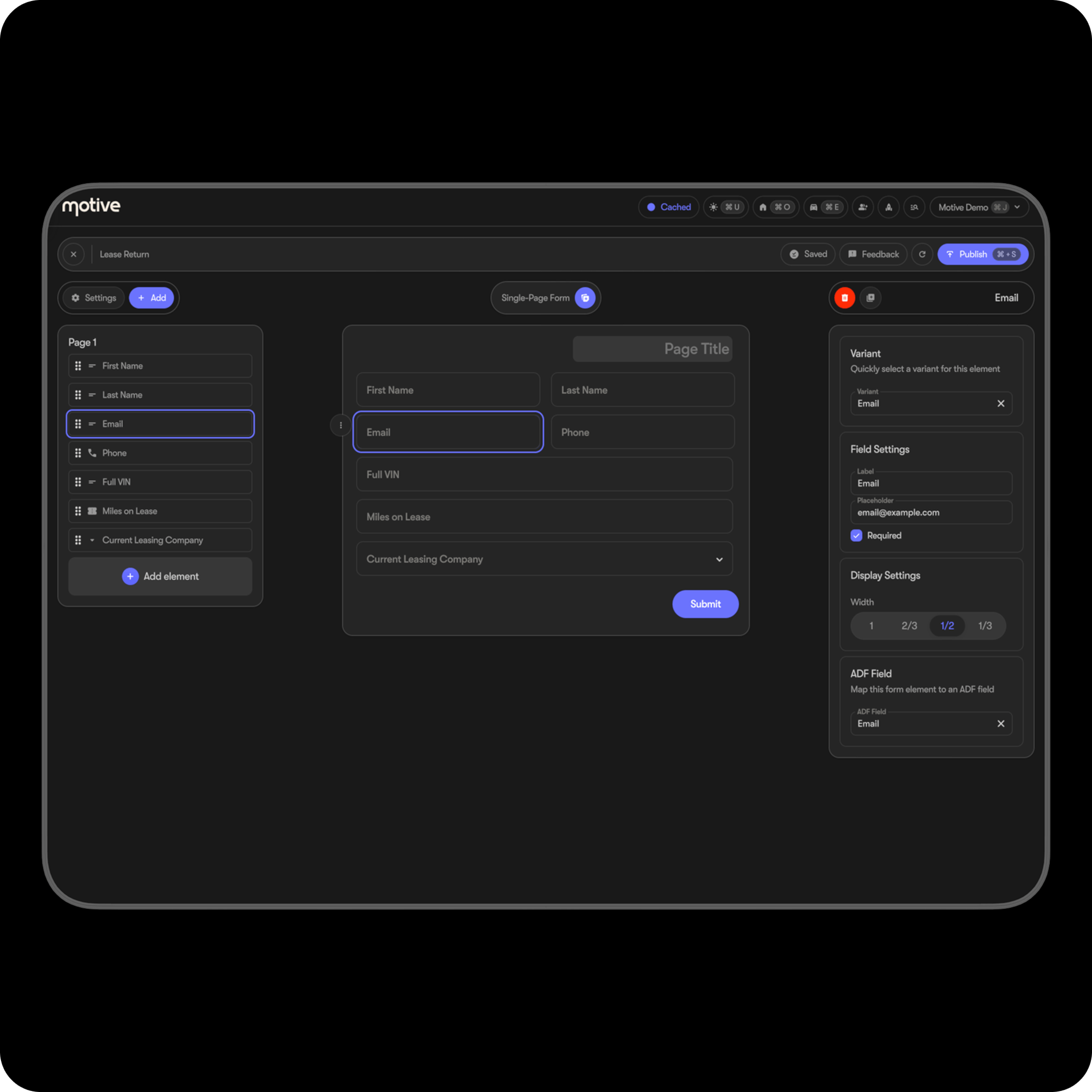 Harley-Davidson form builder